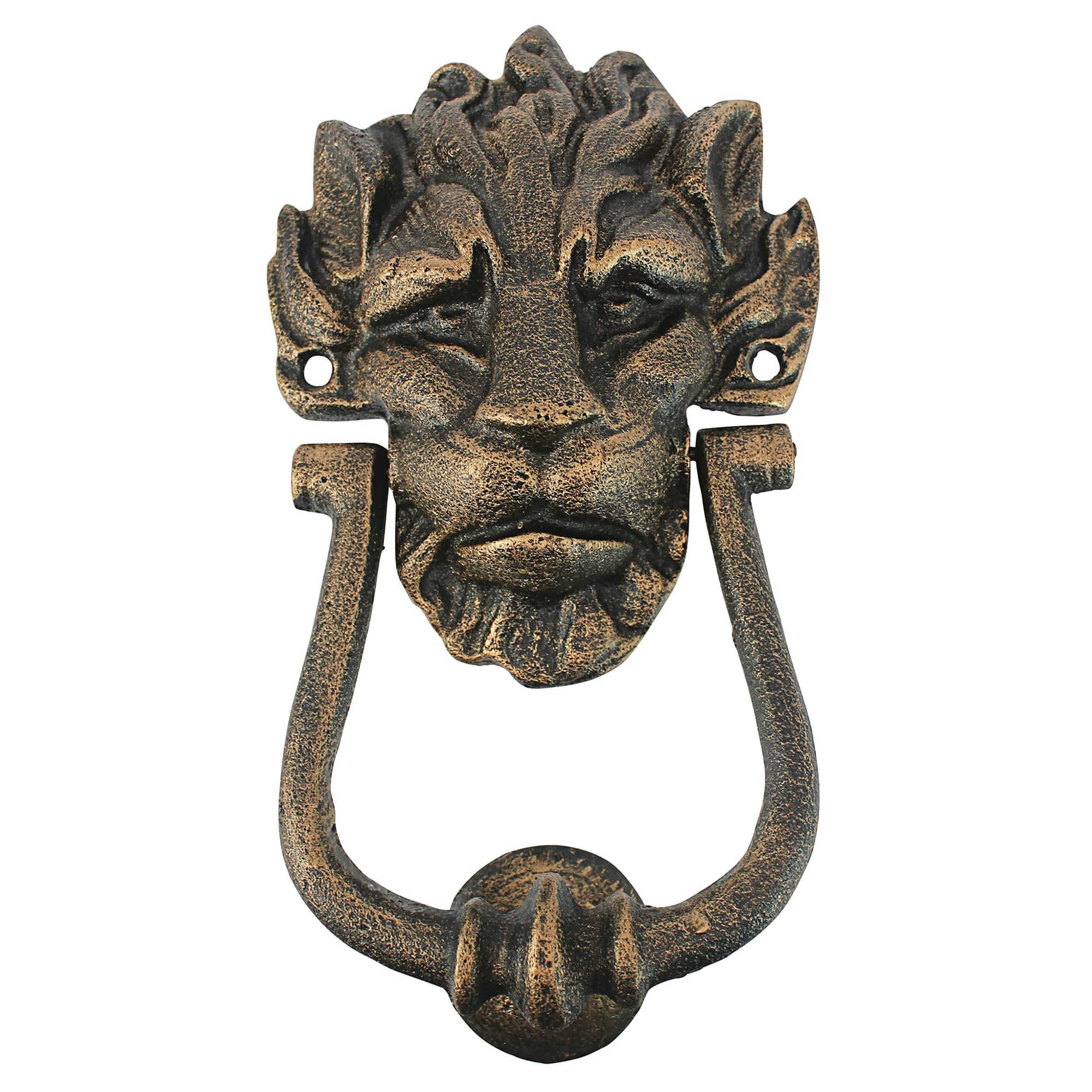 Design Toscano 8.5" 10 Downing Street Lion Authentic Foundry Iron Door Knocker